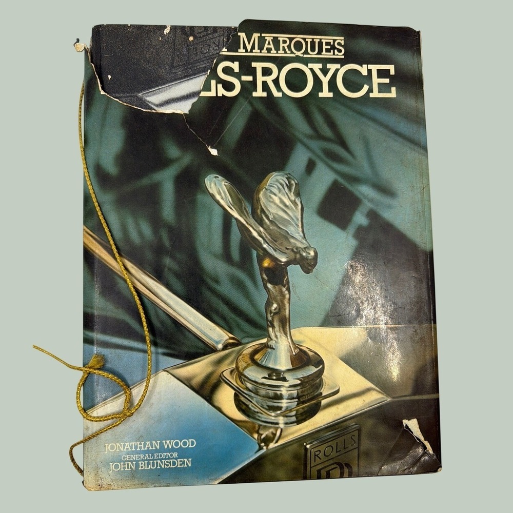 Octopus Books Great Marques Rolls-Royce Book OS Blue Fair 1982 Vintage Hardcover